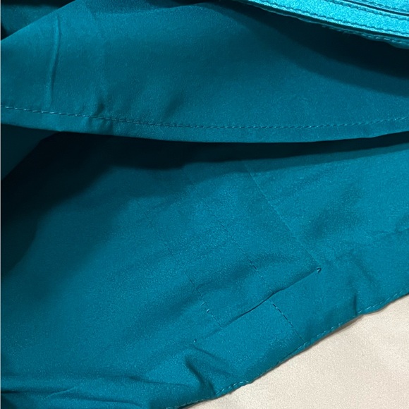 BCBGMaxAzria Blue Mini Bodycon Dress with Ribbed Bustier and Spaghetti Straps - Picture 6 of 8